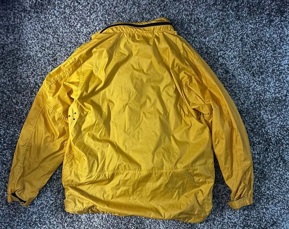 Vintage GAP Yellow Nylon Mesh Lined Windbreaker Rain Jacket